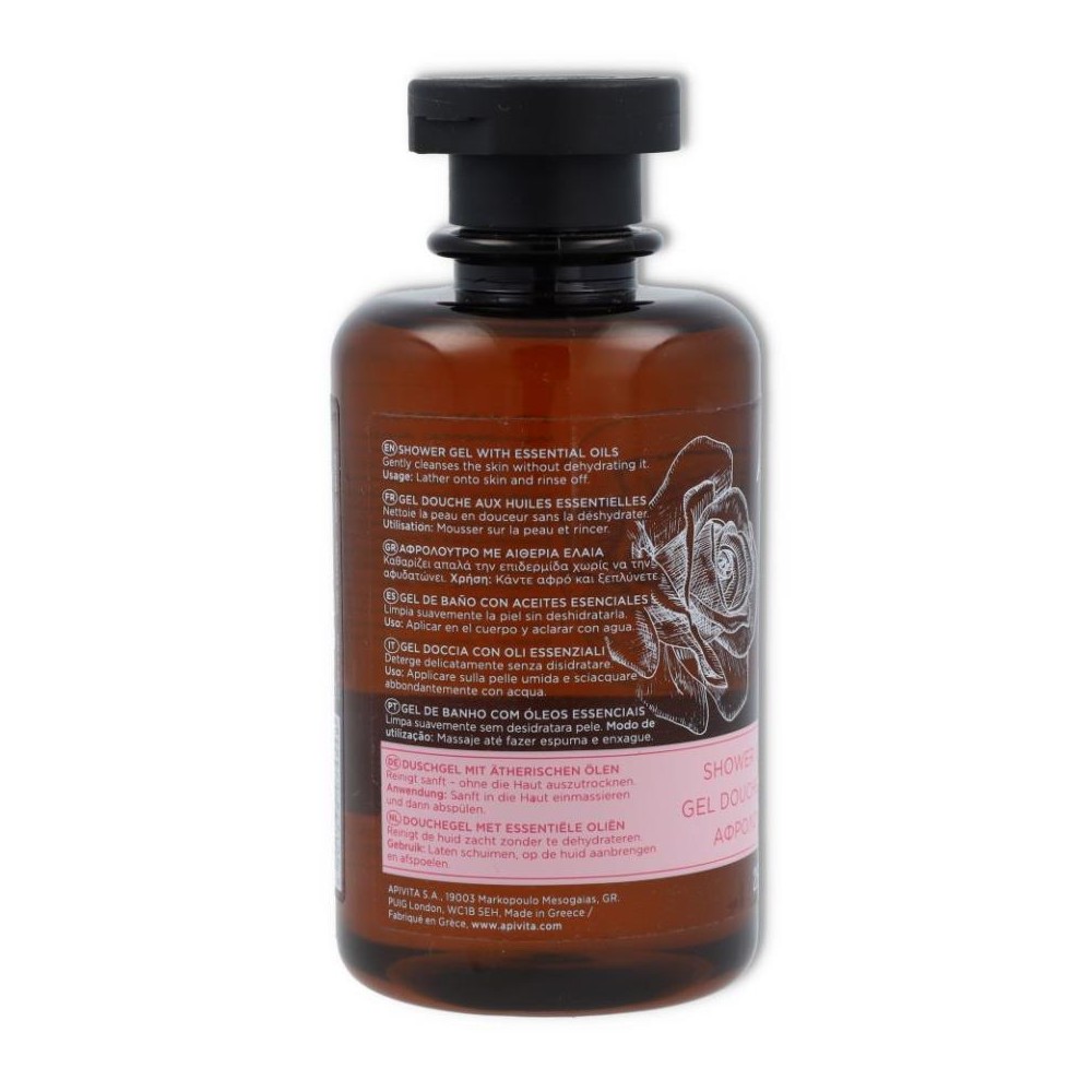 Apivita Gel Ducha Rosa 200 ml