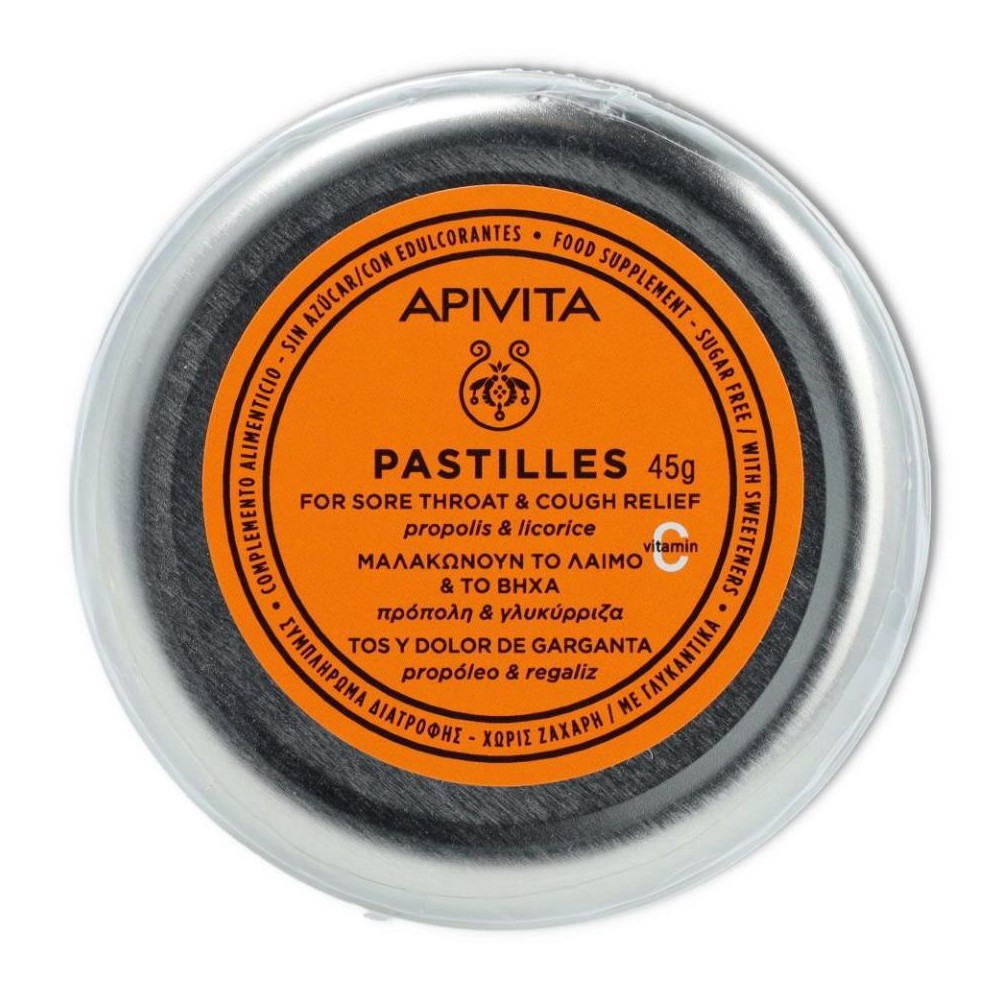 Pastillas con Propoleo y Regaliz 45 gr Apivita