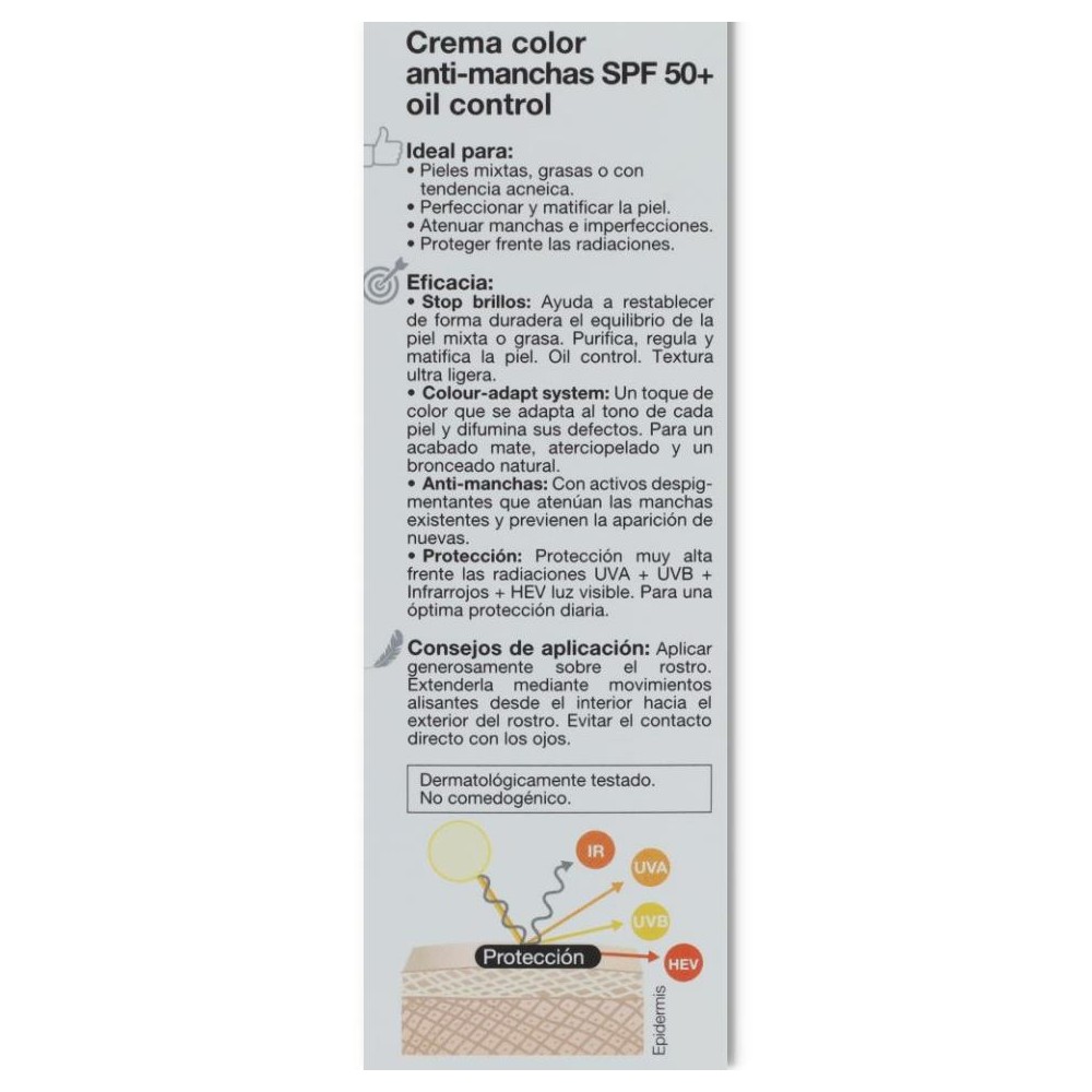 Crema Color Oil Free SPF 50 30 ml Bella Aurora