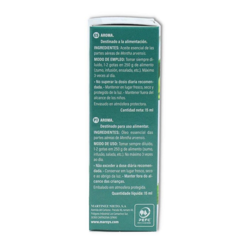 Aceite Esencial Menta Arvensis 15 ml Marnys