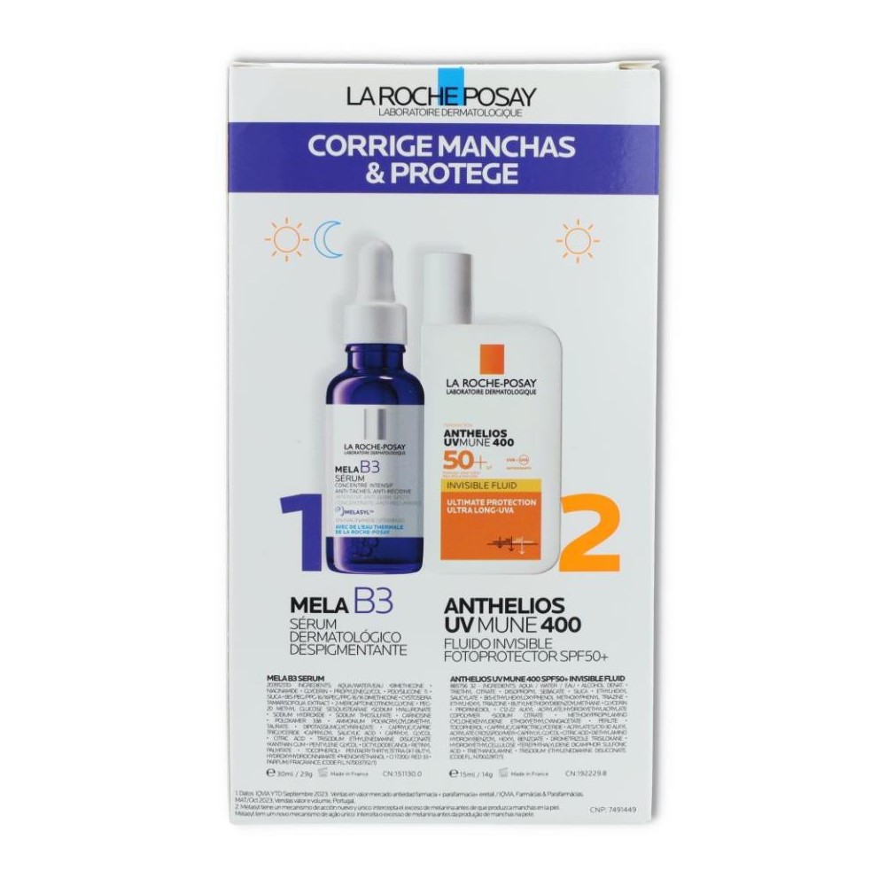 La Roche-Posay Pack Mela B3 Serum   Anth Flui 15 m