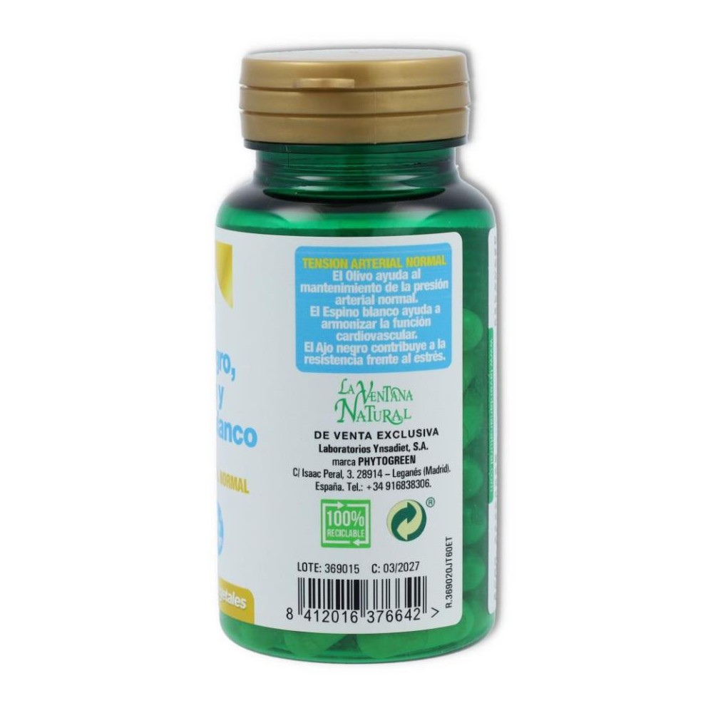 Phytogreen Ajo Negro Olivo y Espino Blanco 60 cap