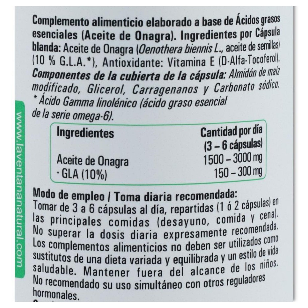 Phytogreen Aceite de Onagra 200 cápsulas