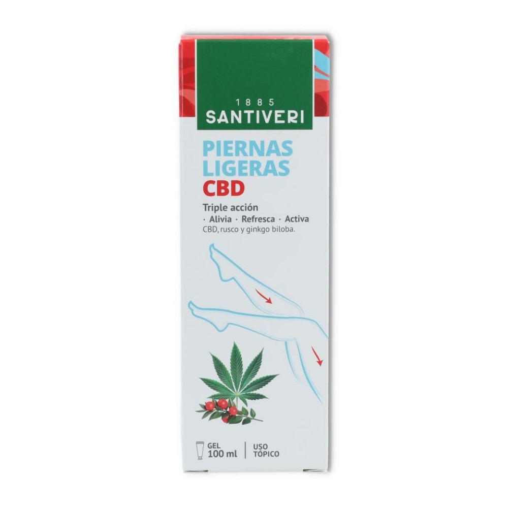 Gel Piernas Ligeras con CBD 100 ml Santiveri