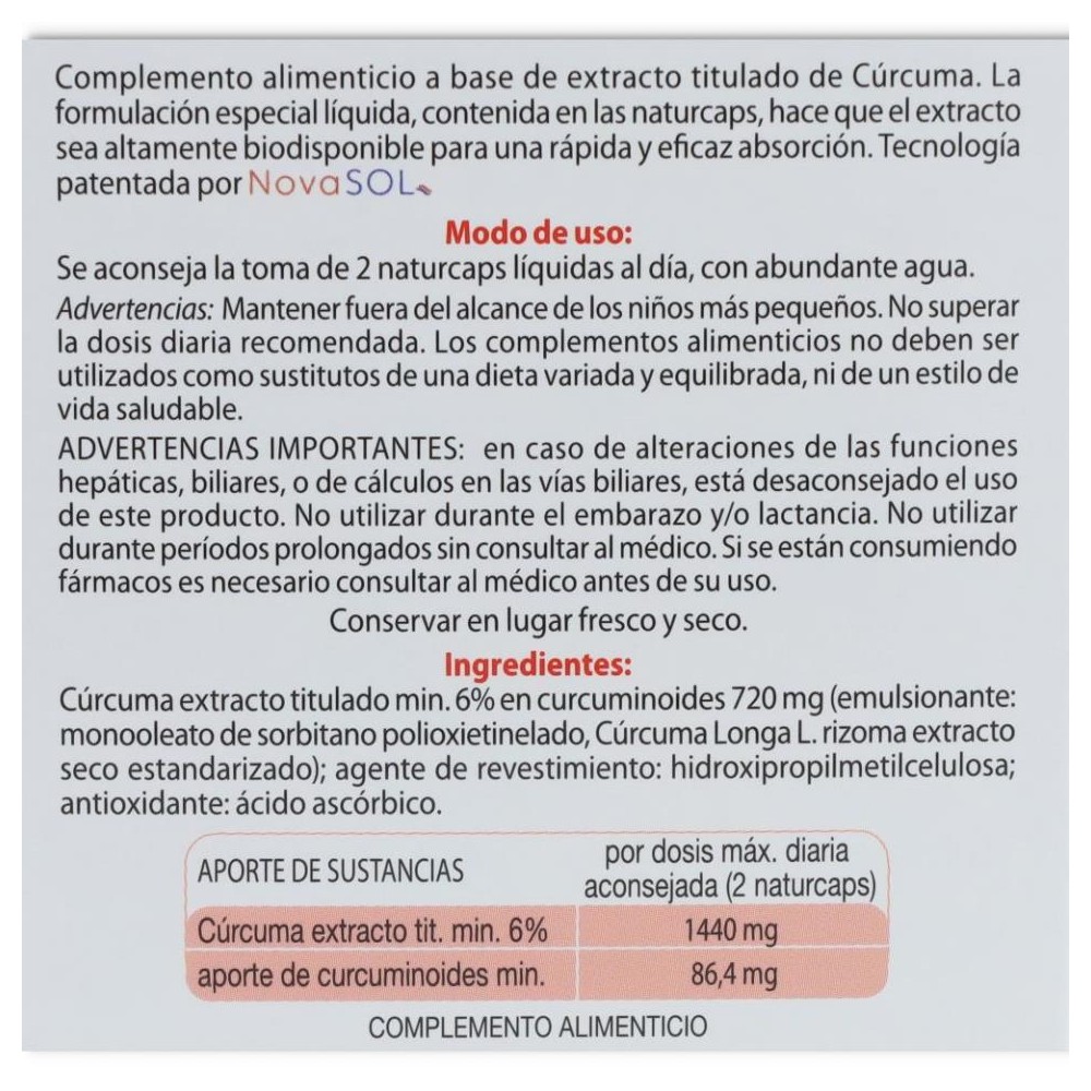 NO-DOL Curcuma 30 cap ESI