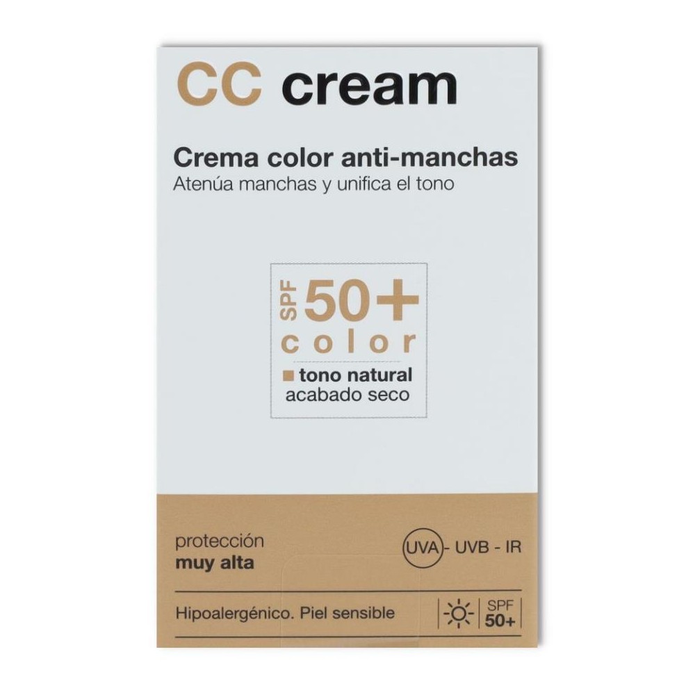 Crema color anti-manchas CC SPF 50 piel sensible B