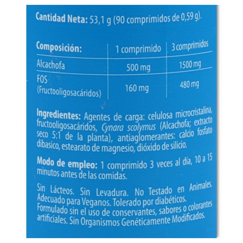 Alcachofa 500 mg 90 comp Naturmil