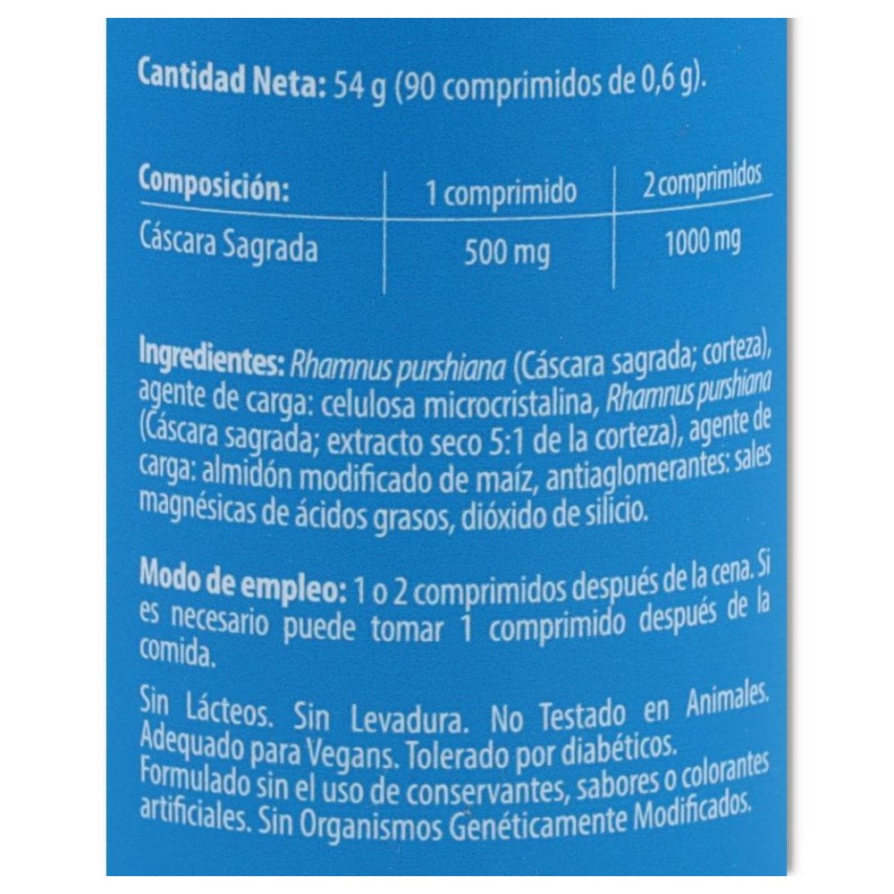 Cascara Sagrada 500 mg 90 comp Naturmil