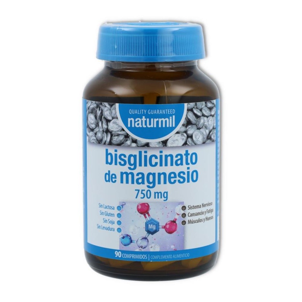 Bisglicinato De Magnesio 750 mg 90 comp Naturmil