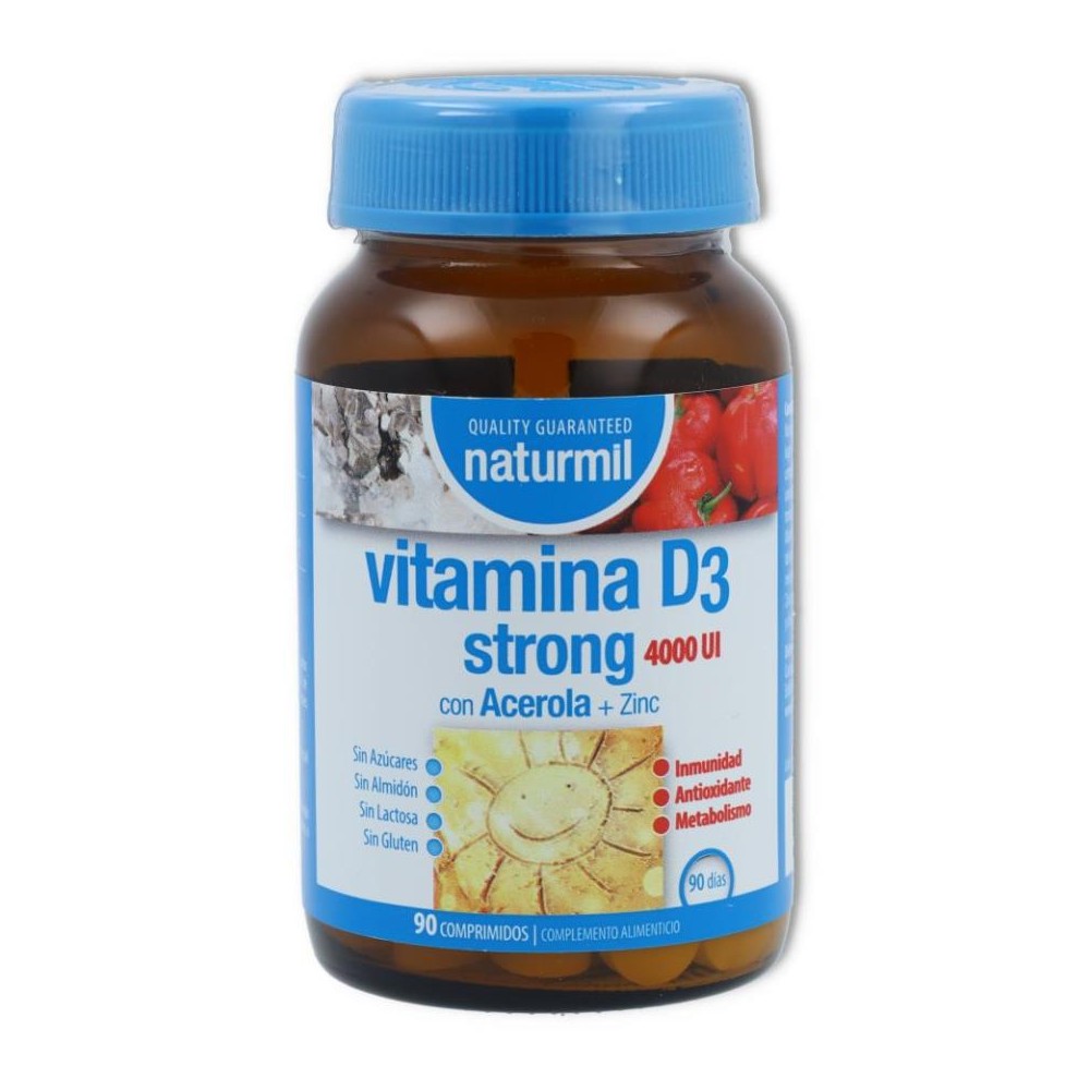 Vitamina D3  Acerola y Zinc 90 comp Naturmil