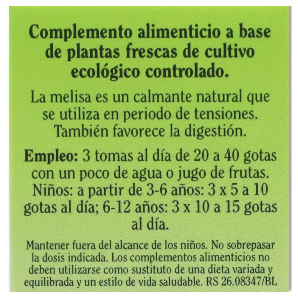 MELISA OFFICINALIS TINTURA MADRE 50 ml BIOVER