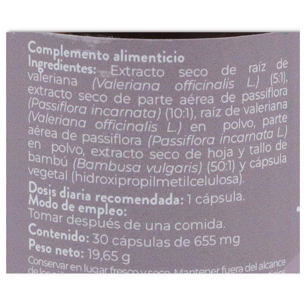 V C  Valeriana   Pasiflora 30 cápsulas