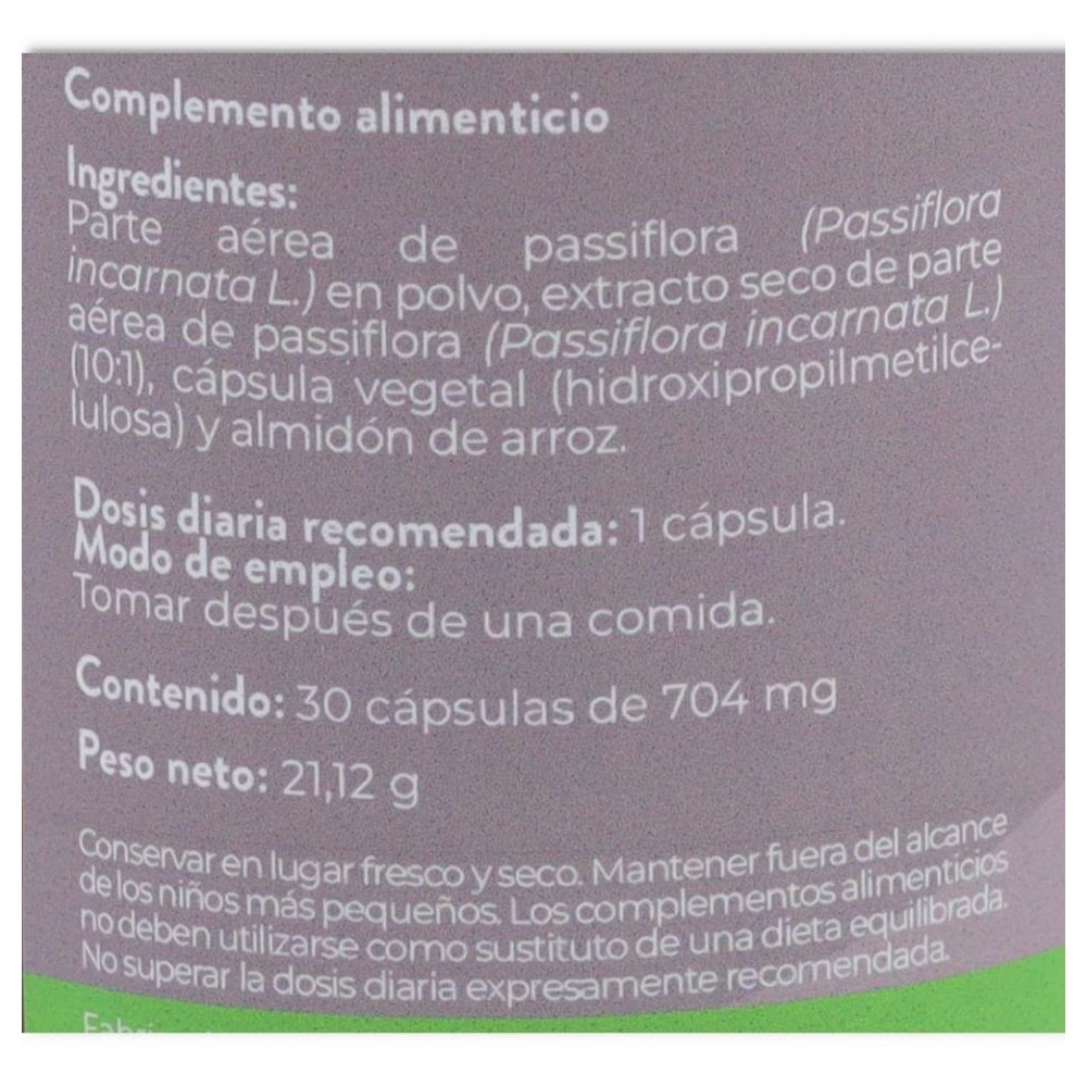 V C  Pasiflora 30 cápsulas