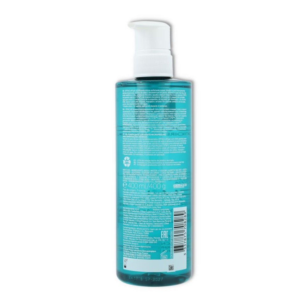 Effaclar  microexfoliante  400 ml La roche posay