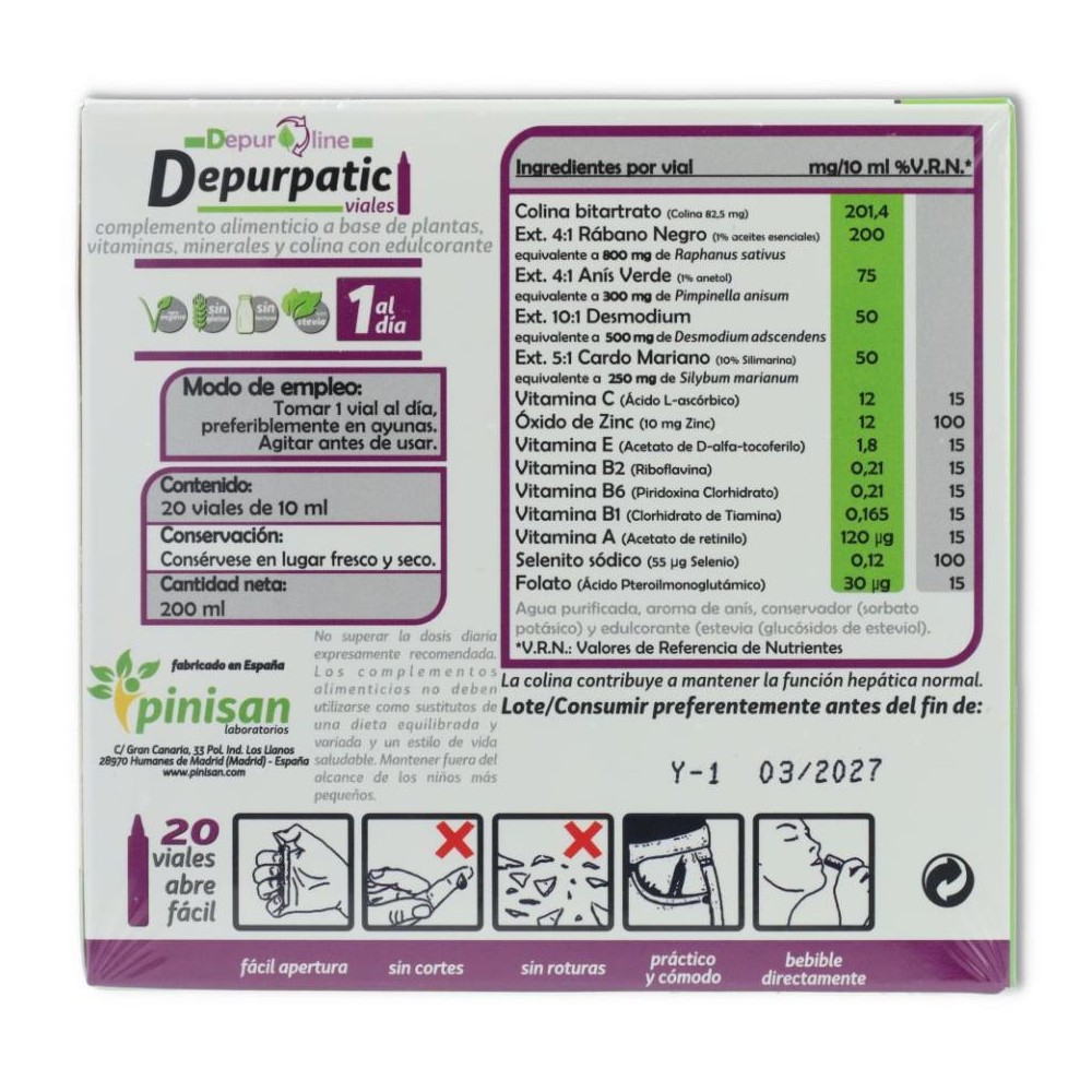 Pinisan pack 2 Cajas Depurpatic 20 viales 