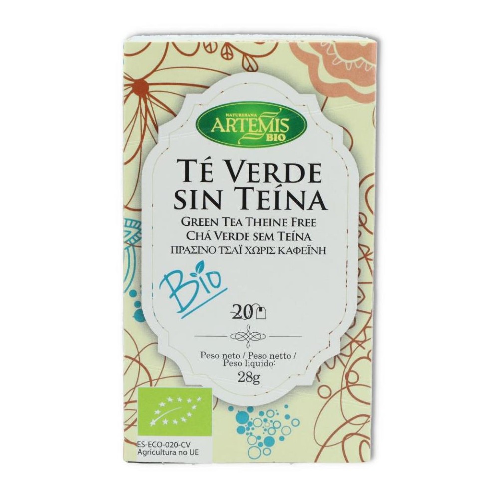 Te verde sin teina eco 20 filtros Artemis