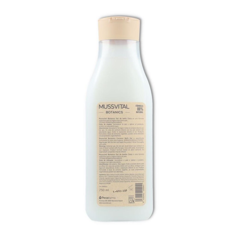 Mussvital Gel Corporal Coco 750 ml 