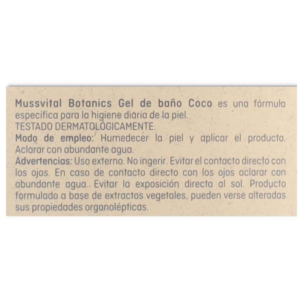 Mussvital Gel Corporal Coco 750 ml 