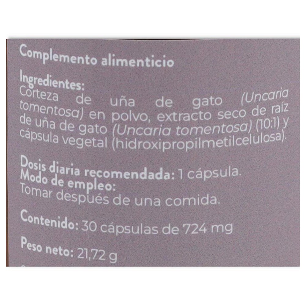 V C  Uña de Gato 30 cápsulas