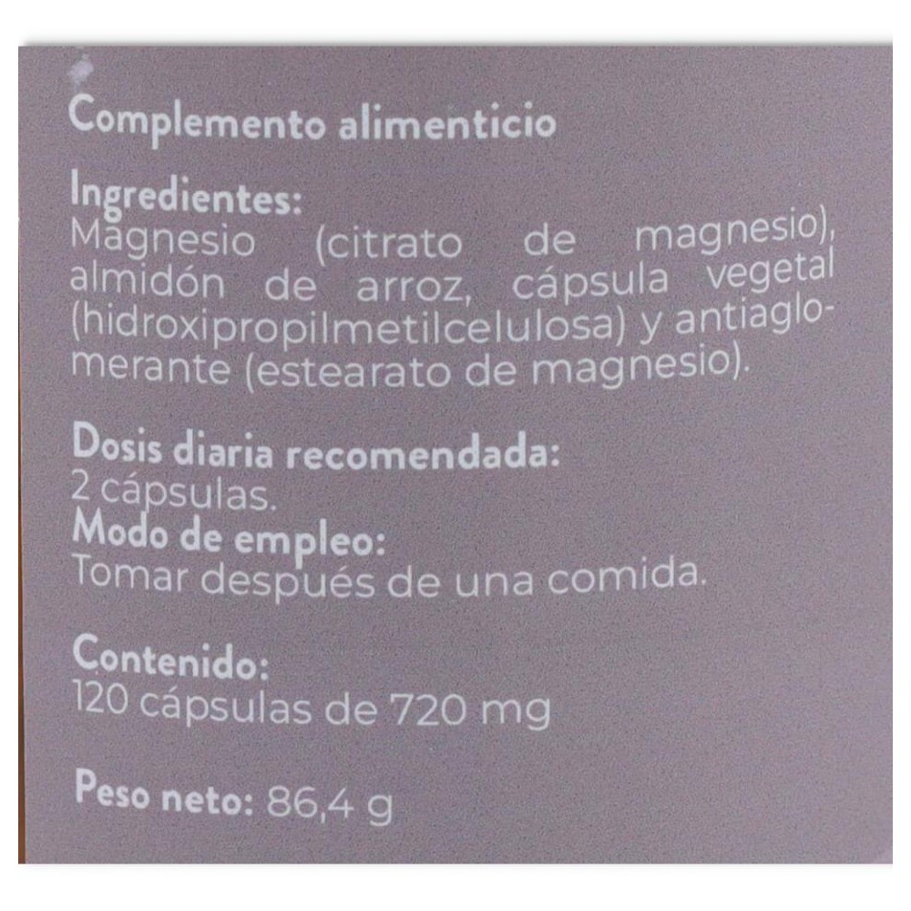 V C  Citrato de Magnesio 120 cápsulas
