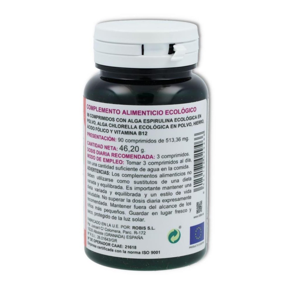 Espirulina Chlorella 90 comp Robis