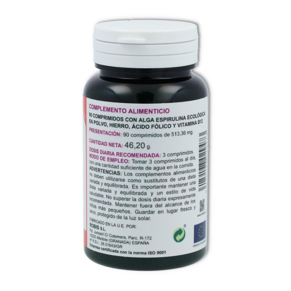 Espirulina Bio 500 mg 90 comp Robis