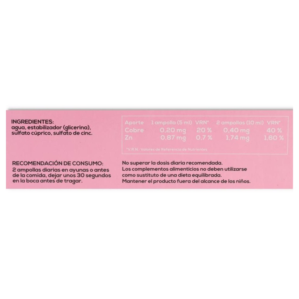 Plantis Oligartro 3 20 ampo de 5 ml Cobre y Cinc