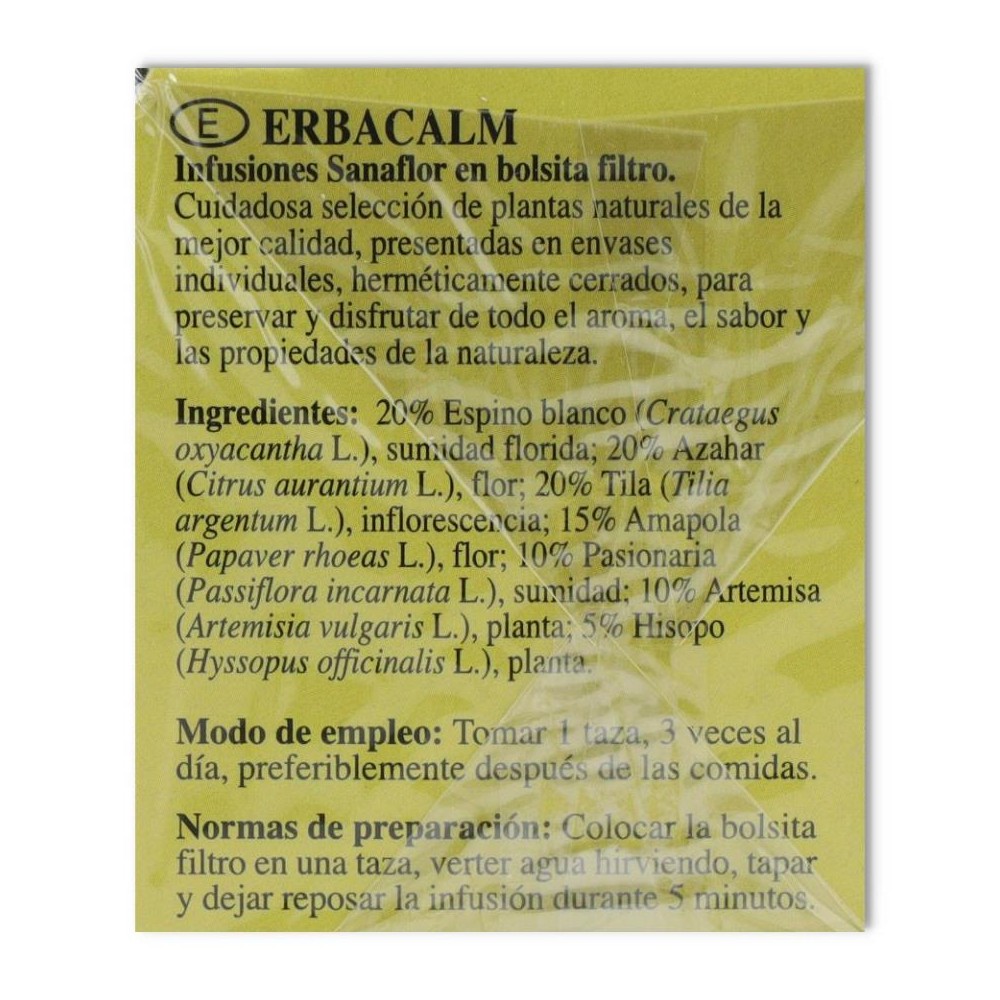 Infusion Erbacalm 20 bolsitas Santiveri