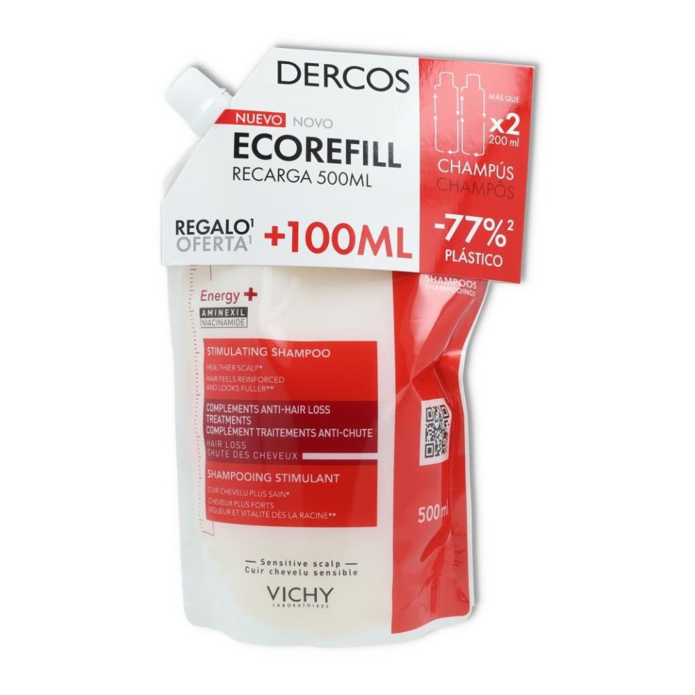 Recarga Champu Energy 500 ml Dercos