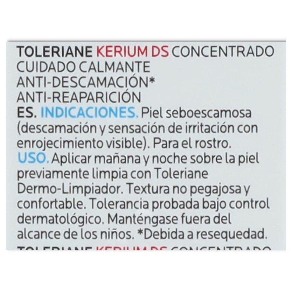 Crema Toleriane Kerium DS 40 ml Roche Posay