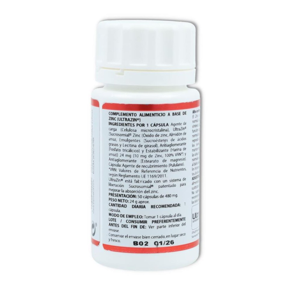 Holomega Zinc Liposomado 50 cap Equisalud