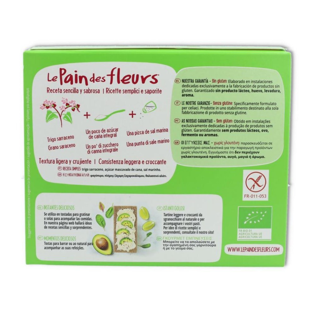 pan de flores sarraceno 150 gr le pain des fleurs