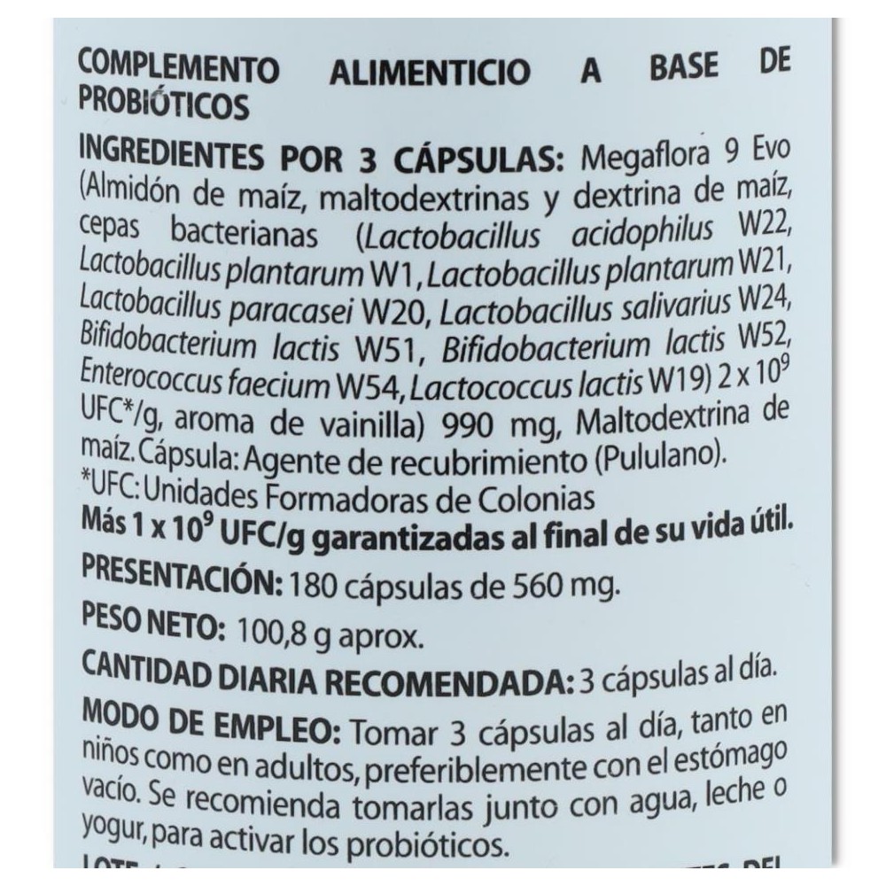 Microbiota Megaflora 9 180 cap Equisalud