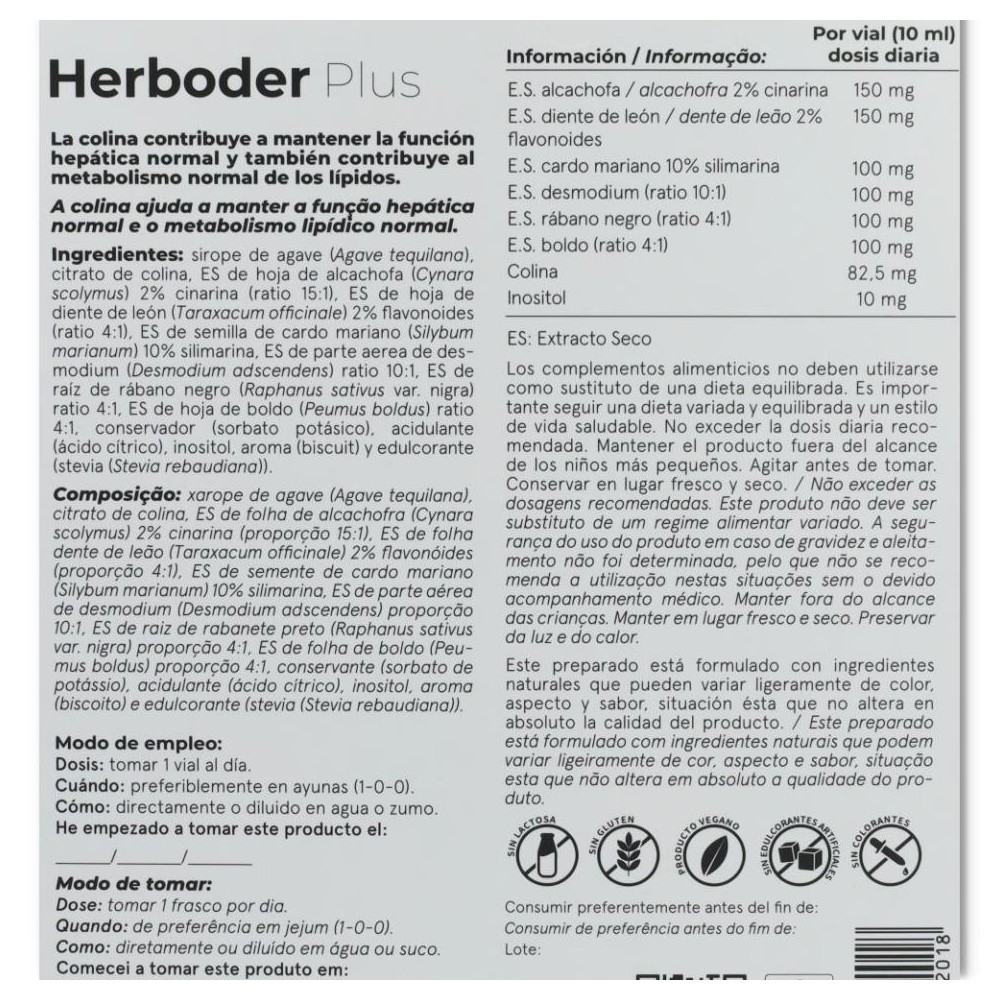 Herboder plus  hepatica 20 viales Herbora