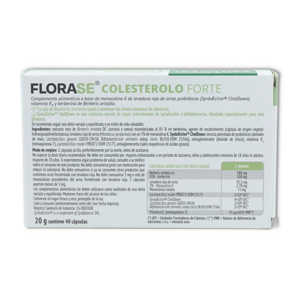 Florase Colesterolo Forte 40 cap Santiveri