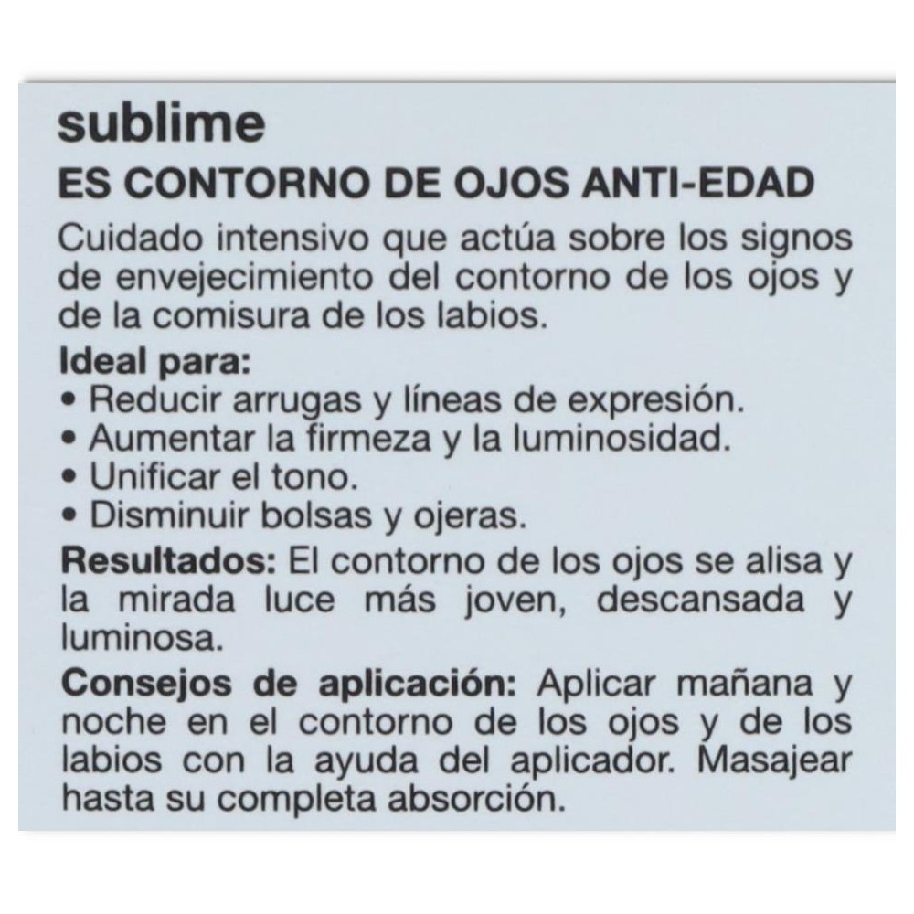 Sublime Contorno de Ojos 15 ml Bella Aurora