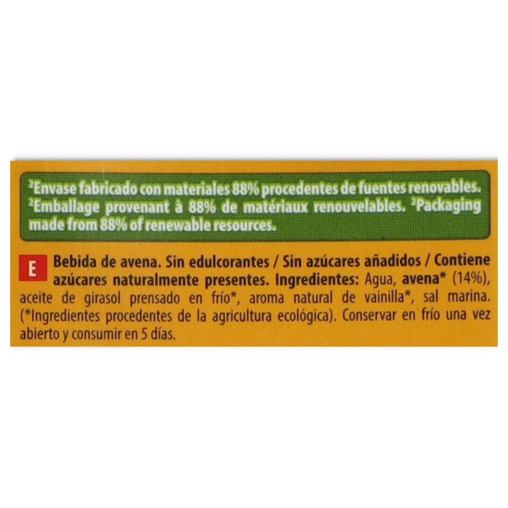 LECHE AVENA   CALCIO 1 LITRO  NATURGREEN