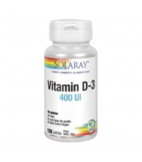 Solaray Vitamina D3 120 perlas