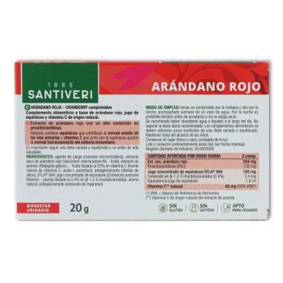 Santiveri Arándano Rojo 40 comprimidos