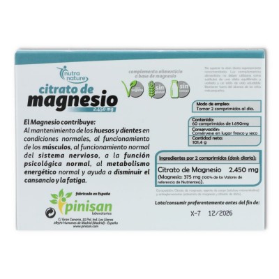 Pinisan Citrato de Magnesio 60 comprimidos