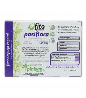 Fito Premium Pasiflora 30 cápsulas Pinisan