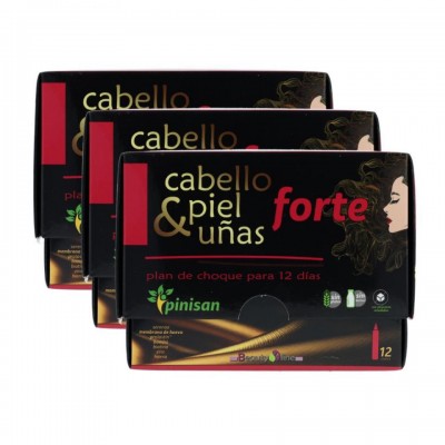 Pinisan Pack 3 Cajas Cabello Piel Uñas 12 via 1 un