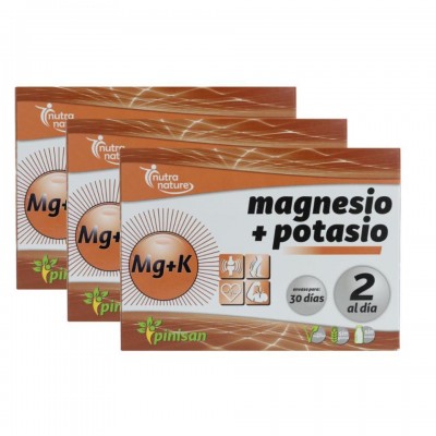 Pinisan Pack 3 Cajas Magnesio Potasio 60 com 1 uni