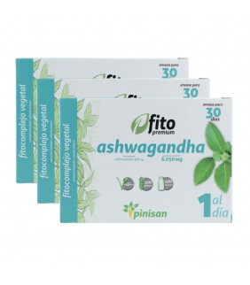 Pinisan Pack 3 Cajas Ashwagandha 30 cap 1 uni