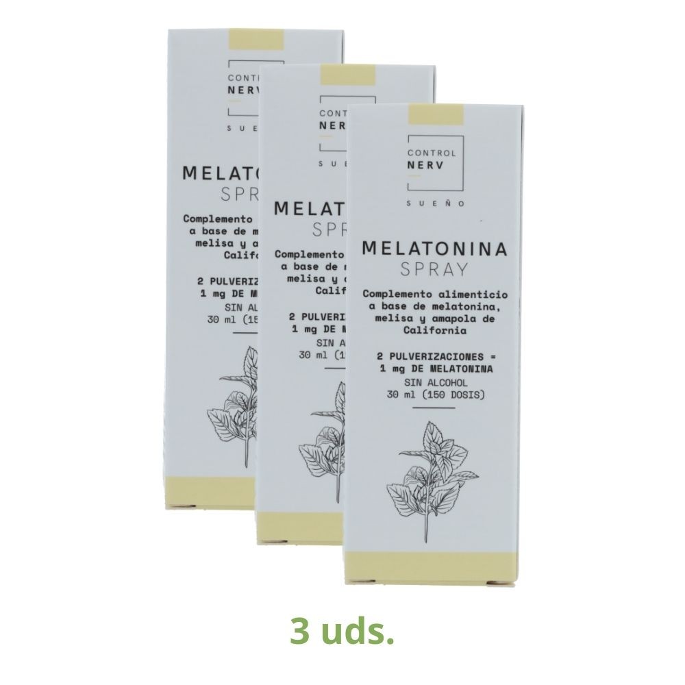 Herbora Pack 3 Botes Melatonina Spray 30 ml 1 unidad