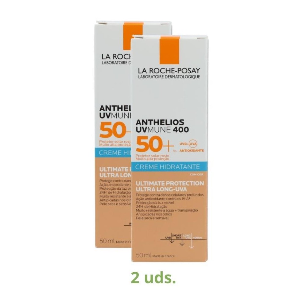 Roche Pack 2 botes Anthelio Color SPF 50 50 ml 1 u