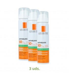 L a Roche Posay  Pack 3 botes Bruma Invisible SPF 50  de75 ml