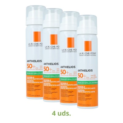 Roche Pack 4 botes Bruma Invisibl SPF 50 75 ml 1 u