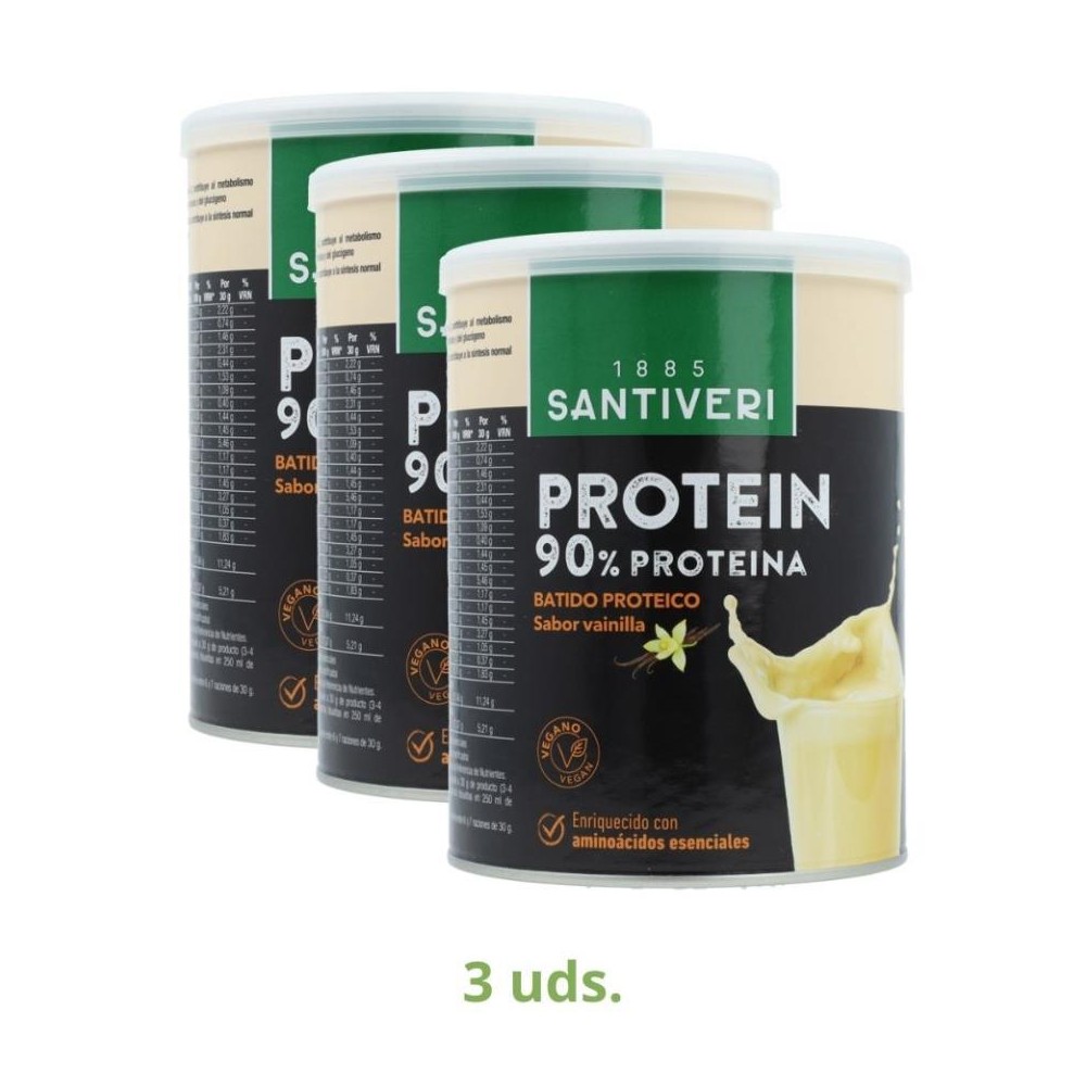 Santiveri Pack 3 Botes Protein Vainilla 200 gr 1 u