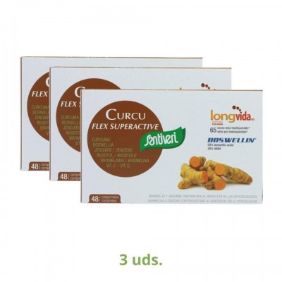 Santiveri Pack 3 Cajas Curcu Flex 48 com 1 uni